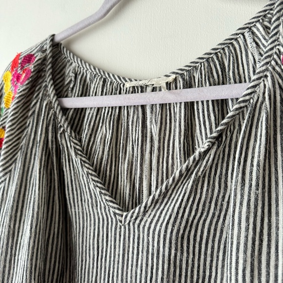 Floreat | Soleil Colorful Embroidered Striped Blouse - Picture 7 of 13